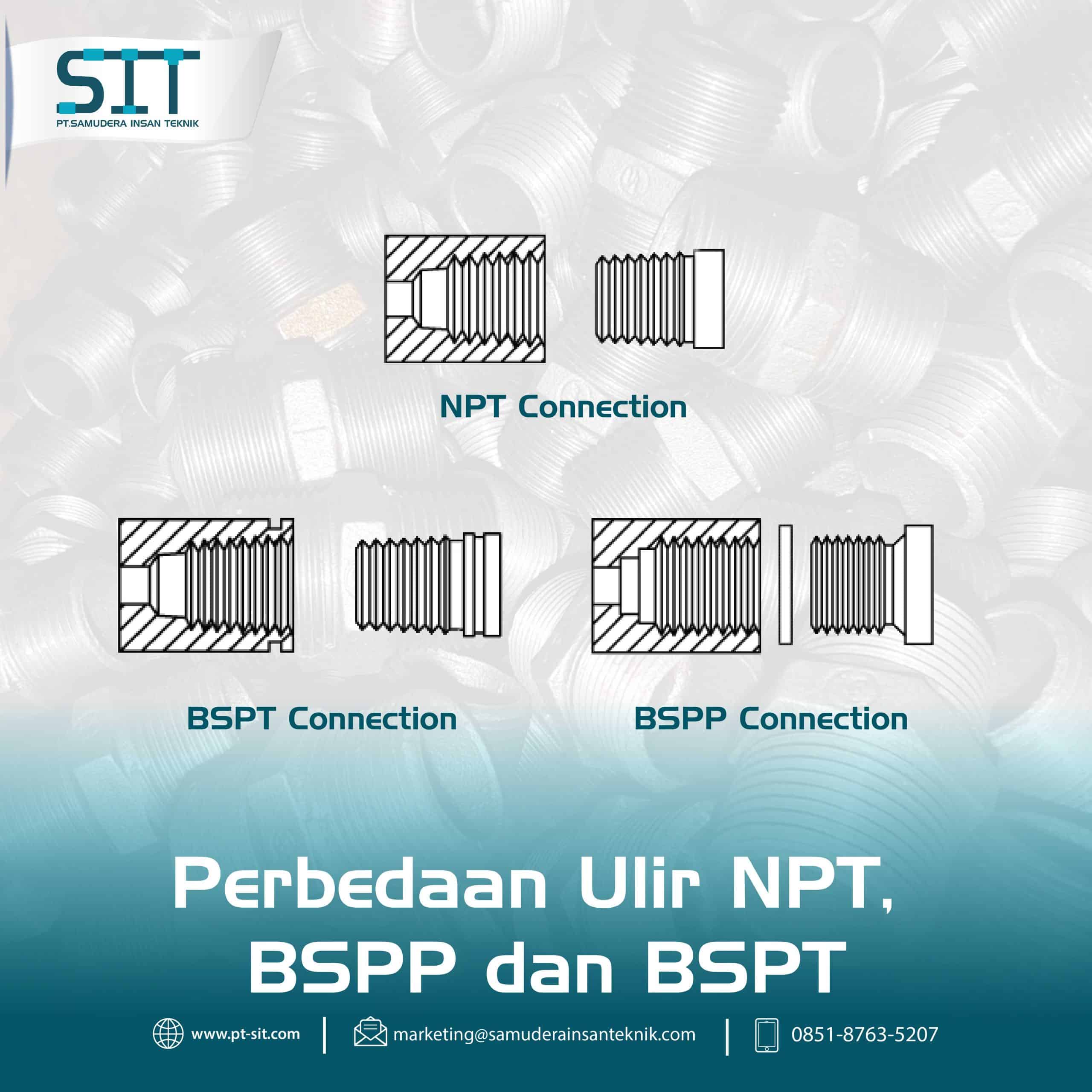 perbedaan ulir npt bspp dan bspt